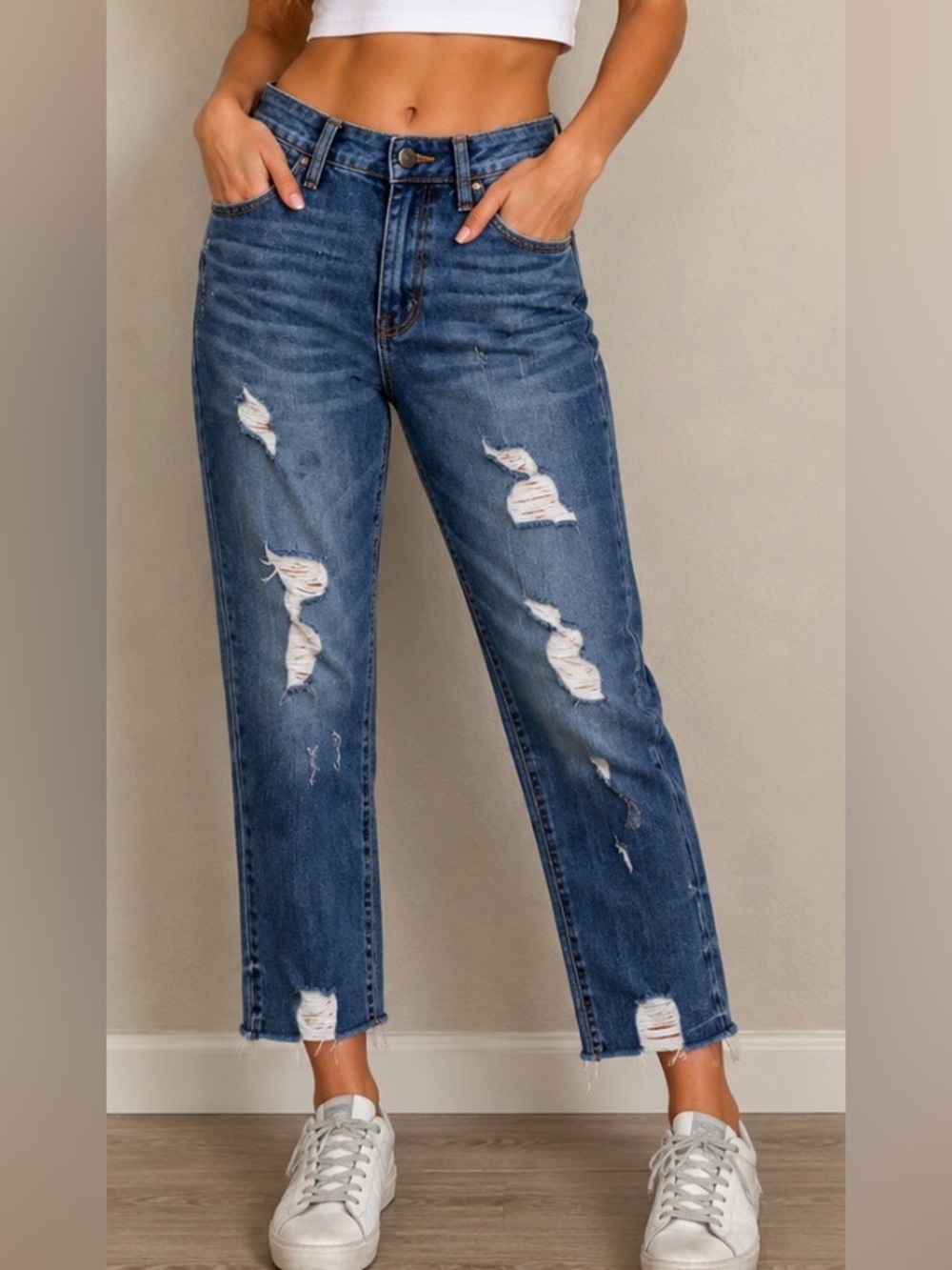 Jeans Women’s 0 24 High Rise Curvy Crop Distressed So Slim Skinny Vintage Fray